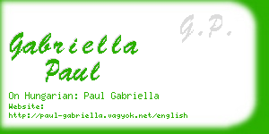 gabriella paul business card